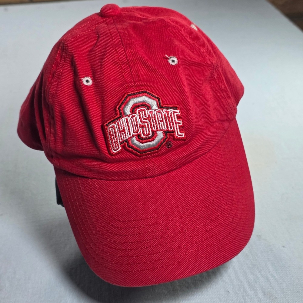 Starter Ohio State Buckeyes Hat Red Adjustable Strapback Collegiate Cap OSFM